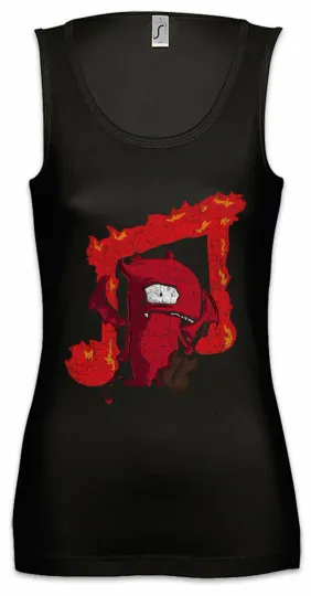 Discover Music Devil Womens Tank Top Satanism Band Music Rock Metal Satan Fun Guitar