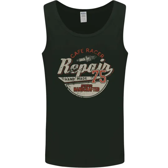 Discover Cafe Racer Biker Motorbike Motorcycle Mens Vest Tank Top