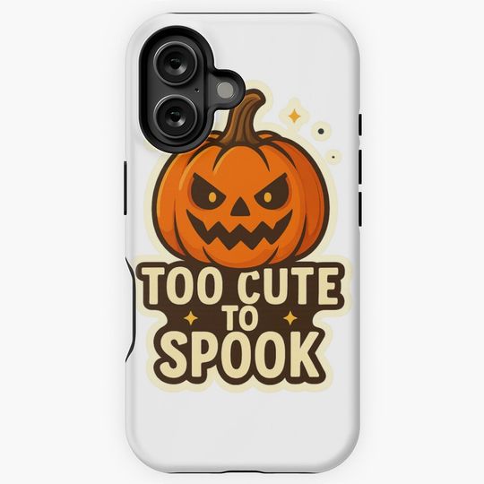 Discover Too Cute To Spook Pumpkin iPhone Case