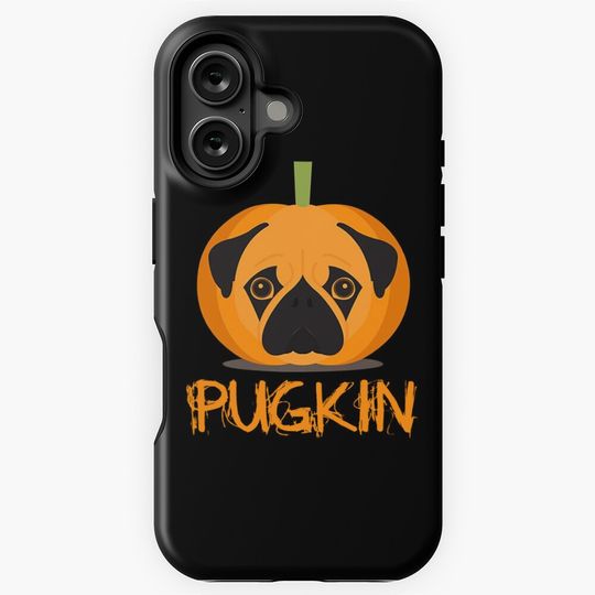 Discover Pug Pumpkin PugKin Funny Pug Dog Lover Halloween iPhone Case