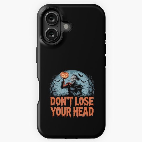 The Phantom of the Pumpkin: The Headless Horseman holds his glowing pumpkin head high. For the Halloween Festive Season iPhone Case
