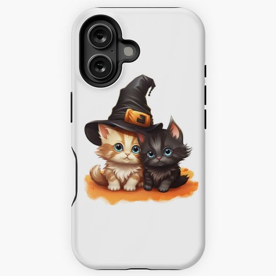 Discover Halloween Kittens - Pawsitively Enchanting Art for the Season! iPhone Case