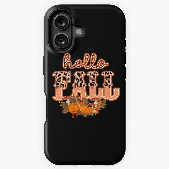 Discover Hello Fall Funny Halloween Autumn iPhone Case