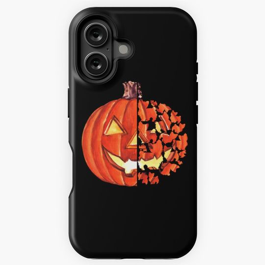 Discover Yorkies Pumpkin Funny Dog Halloween iPhone Case