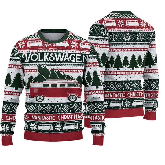 Medium 41" chest VW Camper Van  Ugly Christmas Jumper Sweater Xmas Volkswagen