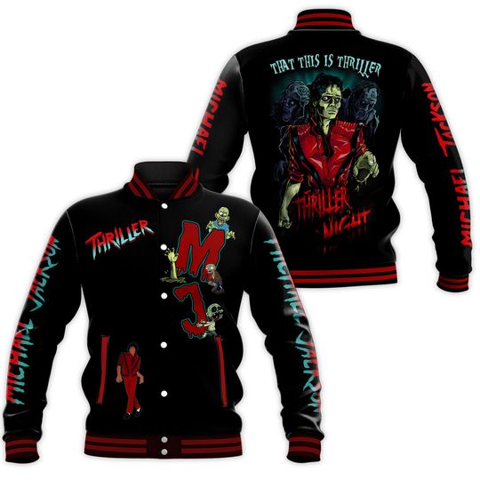 Mic.hael Jack.son That This Is Thriller Thriller Night Baseball Jacket