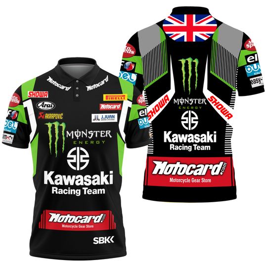 Kawasaki Racing Team Apparels S10 Logo Polo Shirt