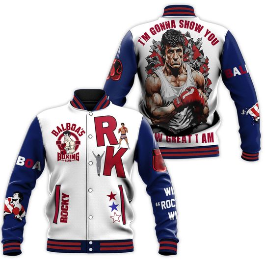 Rocky Balboa I’m Gonna Show You How Great I Am Baseball Jacket
