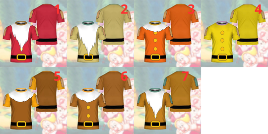 Seven Dwarfs Inspired Costume Shirts, 7 Dwarfs Cosplay Matching Shirt, Disney Snow White Halloween For Family Group T Shirt, Disney Cosplay