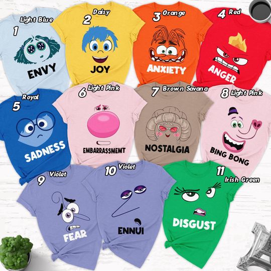 Discover Disney Inside Out Halloween Costume Shirt, Inside Out Characters Tee, Inside Out Family Matching Shirts, Disneyland Family Trip Shirt