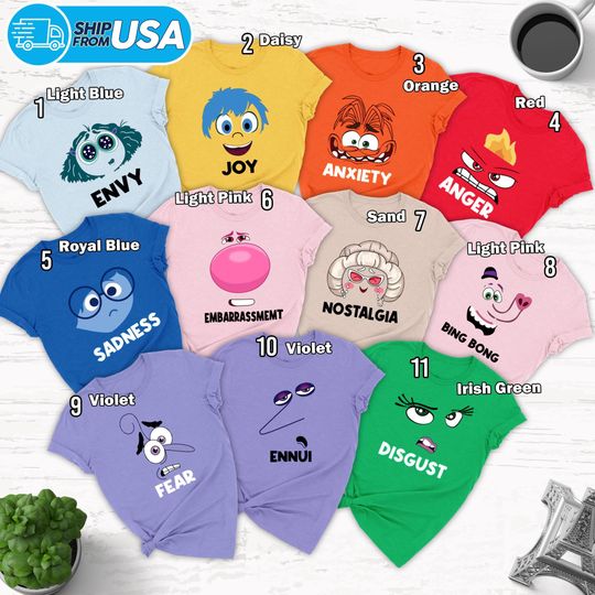 Discover Disney Inside Out Halloween Costume Shirt, Inside Out Characters Tee, Inside Out Family Matching Shirt, Disneyland Family Trip Shirt