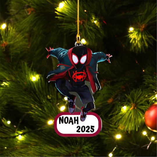 Custom Spider Verse Christmas Ornament, Halloween Acrylic Ornament