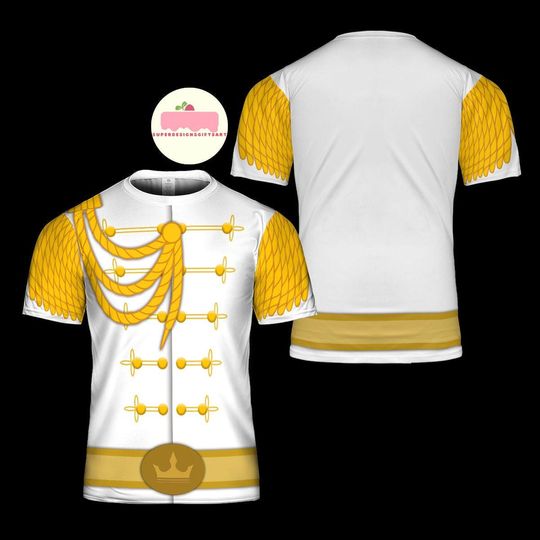 Prince Charming Costume 3D Shirt, Halloween Costume For Kids And Adults, Prince Halloween Cosplay Costume, Magic Kingdom Shirt, Birthday Tee