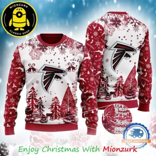 Atlanta Falcons Logo Football Team football Special Xmas Tree Christmas Ugly Sweater