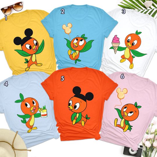 Discover Orange Bird Group Matching T-Shirt, Sunshine Orange Bird Shirt, Summer Vacation Shirts, Bird Festival Tee, Family Trip