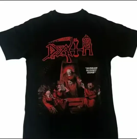 Death Rock Band Scream Bloody Gore Black T-Shirt