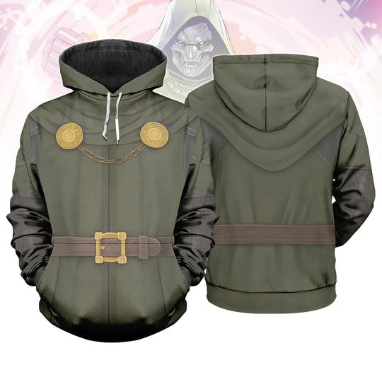 Discover Doctor Dooom Costume Hoodie, Marvel Cosplay Hoodie For Fan, Supervillain Halloween Costume Hoodie, Dr Dooom Cosplay Outfit For Men