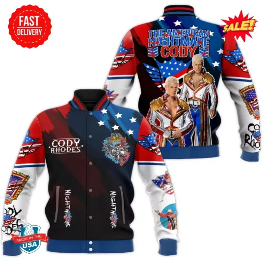 Black Cody Rhodes The American Nightmare Cody Baseball Jacket