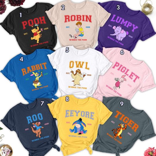 Discover Bear And Friends Matching T-Shirt, Magic Kingdom Holiday Party Shirt, Funny Animal Costume For Friends, Movie Characters Family Trip Gift