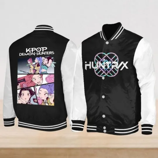 Huntrix Baseball Jacket, Kpop Demon Hunters Men Jacket, Saja Boys Shirt