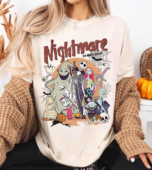 Vintage Nightmare Before Christmas Halloween Shirt, Jack Skellington Halloween Tee