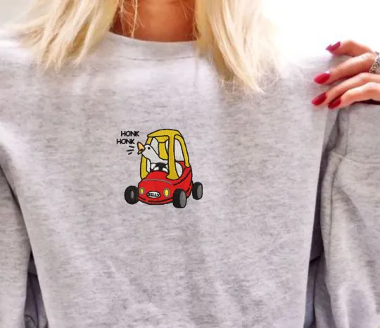 Discover Silly Goose Embroidered Sweatshirt, 90s Retro Style