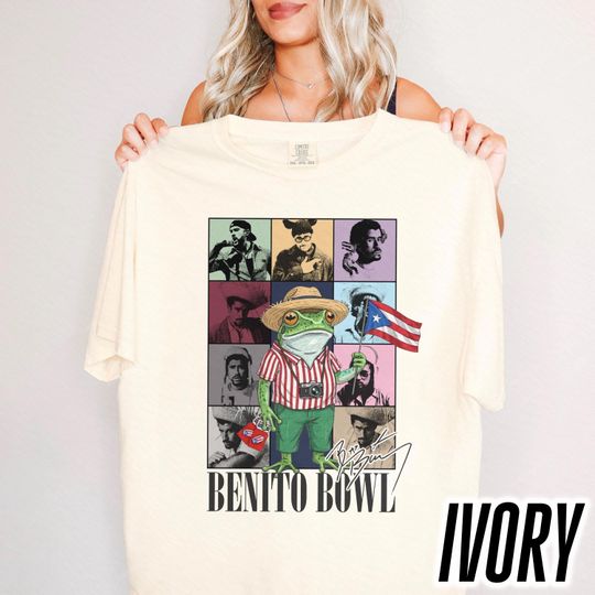 Discover Y2K Vintage Benito Bowl Comfort Colors Shirt: Puerto Rico Football - Bad Bunny Super Bowl Shirt, DTMF Bad Bunny Shirt.