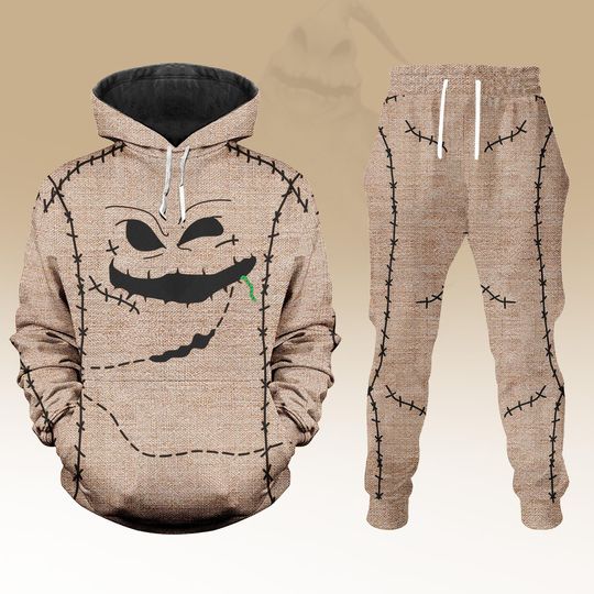 Oogie Boogie Hoodie Joggers, Nightmare Before Christmas Costume, Disney Halloween Cosplay Hoodie, Disney World Shirt, Magic Kingdom