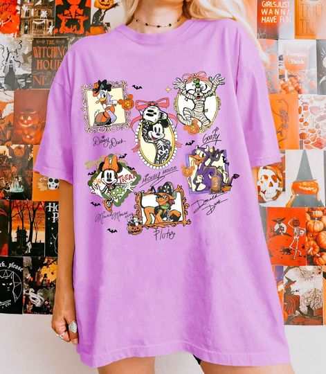 Discover Vintage Spooky Mouse and Friends Comfort Colors Shirt, Mickey Boo Halloween Shirt, Disney Spooky Shirt, Disney Halloween Family Trip Shirt