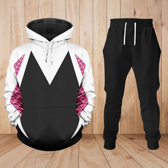 Spider Gwen Costume Hoodie, Gwen Stacy Spidey Women Joggers, Superhero Shirt, Ghost Spider Cosplay Shirt,Halloween Costume Gift For Her