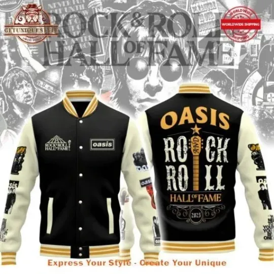Discover O.a.s.i.s Rock And Roll Hall Of Fame 2025 Baseball Varsity Jacket