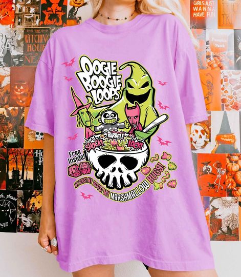 Discover Vintage Oogie Boogie Loops 2025 Halloween Disney shirt, Oogie Boogie Man Halloween Family Group matching shirts