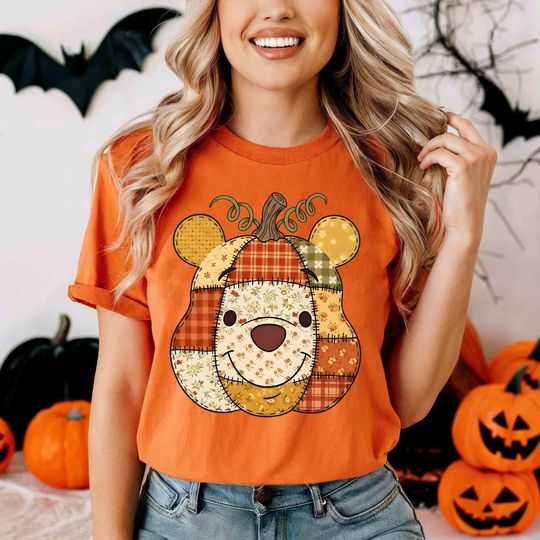 Cute Pooh Pumpkin Shirt  Winnie The Pooh Thanksgiving Shirt
