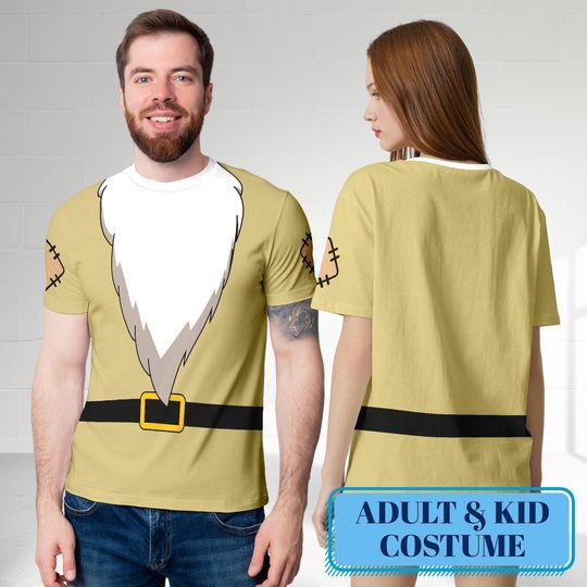 Disney Sleepy 3D Costume T-shirt, Snow White And The Seven Halloween Costume Group Family Party Shirt, Sleepy Halloween Cosplay