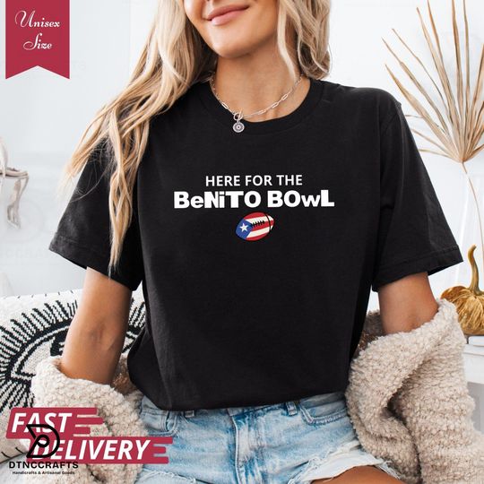 Discover Comfort Color Here for the Benito Bowl T-shirt, Puerto Rican Football Tee, Bad Bunny Top, Superbowl Halftime, Benito T-Shirt, Football Shirt