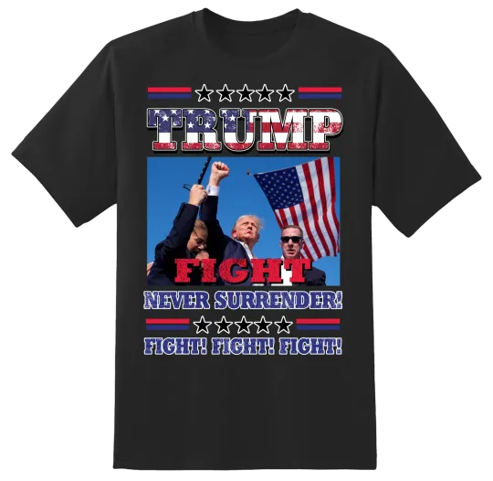 Discover Donald Trump Rally Shooting T-Shirt USA MAGA Trump 2024