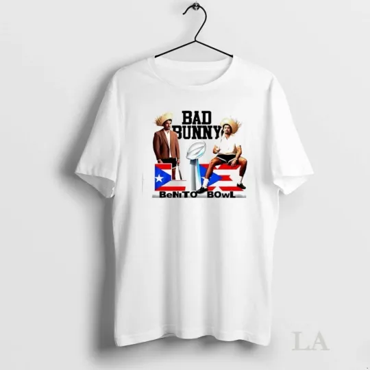 Discover Original Puerto Rican And Bad Bunny Benito Bowl The Super Bowl Lx Unisex T-Shirt
