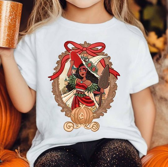 Discover Coquette Bows Moana princess Halloween Shirts, Moana princess Halloween 2025 Shirt