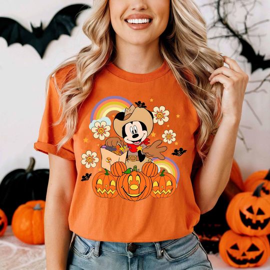 Discover Retro Comfort Color Spooky Mickey Halloween Shirts, Cute Mickey Halloween Shirts
