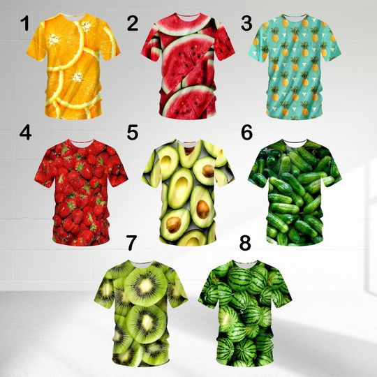 Discover Funny Fruits 3D Shirt, Orange Fruit Halloween Costume Shirt, Tropical Fruits Matching Costume Shirt, Tasty Tropical Fruits Gift