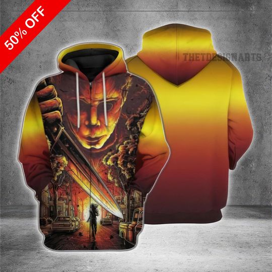 Discover Michael Jason Freddy 3D Horror Shirt, All Over Print Boys of Fall Halloween Tee, Scary Costume Top, Halloween Gift for Horror Fans