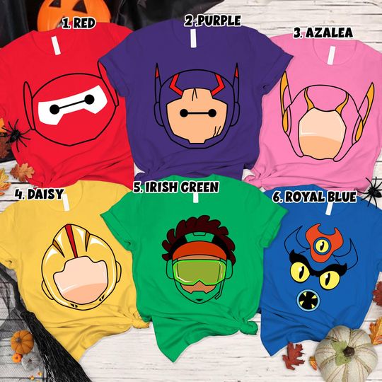Disneyland Big Hero 6 Halloween Costume Tee, Baymax Armor Wings Render Shirt, Halloween Cosplay, Big Hero Characters Matching Tee