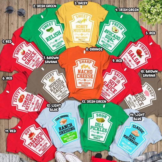 Discover Matching Condiment Halloween Costume Condiments Costume Shirt Family Group Halloween Sauce Shirt Mustard and Ketchup Costume Halloween Tee