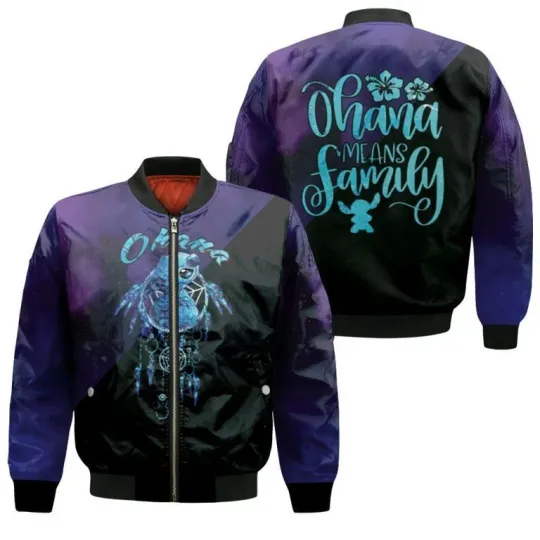 Discover Lilo And Stitch Ohana Means Style 3D Bomber Jacket