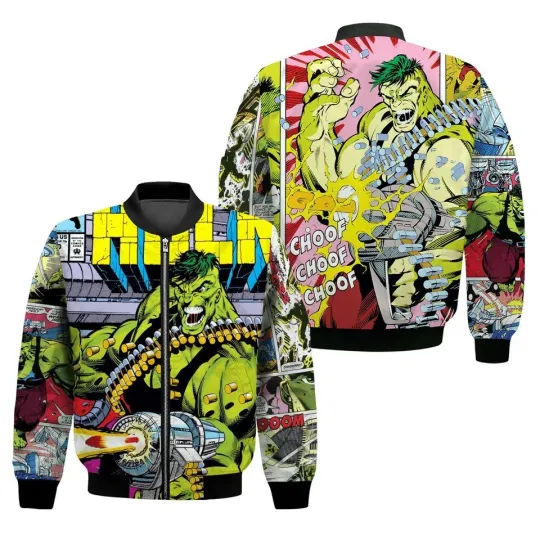 Incredible Hulk Comic Superhero Awaken Father's Day Bomber Jacket
