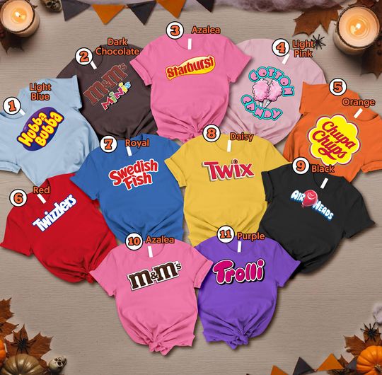 Family Halloween Costume Shirts | Chocolate Group Halloween Shirt | Costumes Halloween Candy Group Chocolate Shirt | Matching Family T-Shirt