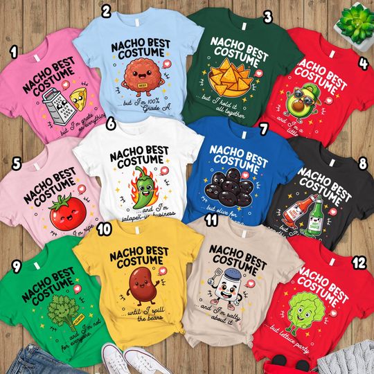 Discover Funny Nacho Group Halloween Costume Shirts for Family Friends Teachers Nurses Coworkers Cinco De Mayo Shirt Southwestern Tees