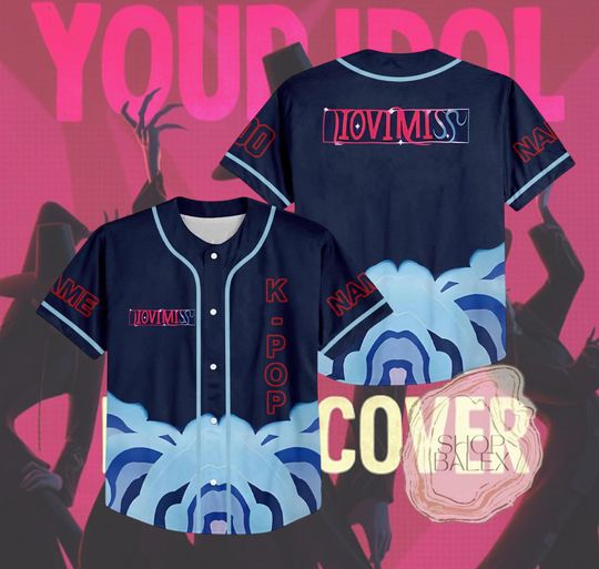 Huntrix K-pop Jersey Shirt  Custom Name Baseball Jersey, Demon Hunters Outfit