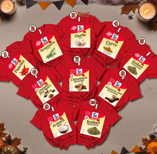 Discover Spice Girl Halloween Costume, Spice Girl Halloween Shirt, Spice Girl Halloween Group Shirt, Group Condiment Shirts, Spice Shirts For Teacher