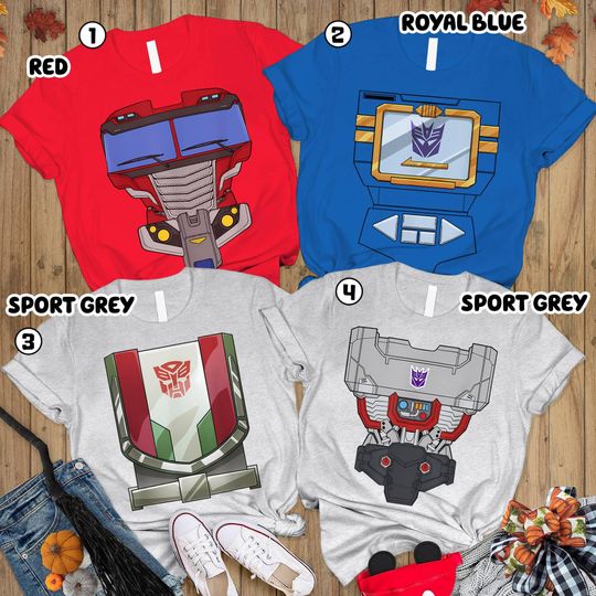 Megatron Transformers Halloween Costume, Megatron Cosplay Matching Shirt, Autobot Decepticons Transformers Megatron Halloween Cosplay Tee